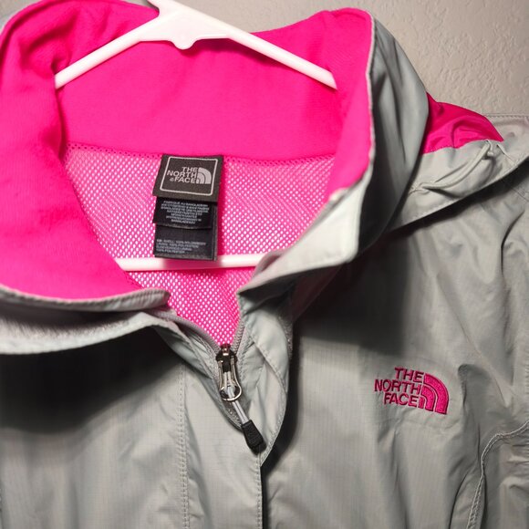 The North Face Women's Jacket Size L Pink Gray Ribbon Resolve Waterproof - Picture 3 of 13